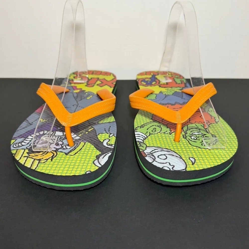 Mens Big Herc x TOXIC CRUSADERS Flip Flop Sandals 1 of 100 / Size 12 - Picture 2 of 8
